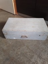 Malle coffre bois 1950 60  style militaire 