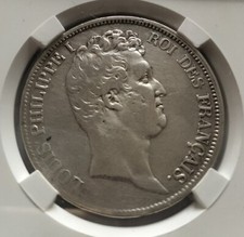 5 francs type Tiolier avec le I, tranche en creux 1831 Marseille Argent TTB