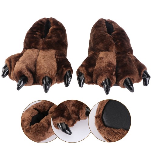 Coton patte ours pantoufles - coton,