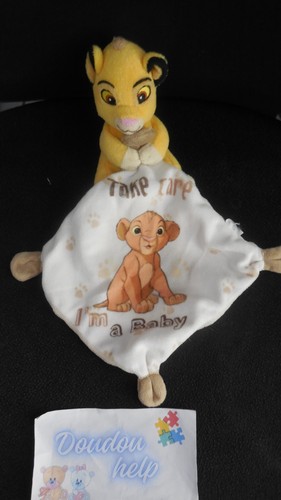 Doudou mouchoir simba roi - roi, lion