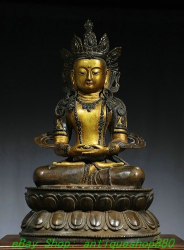 Old tibetan bronze gold - old,