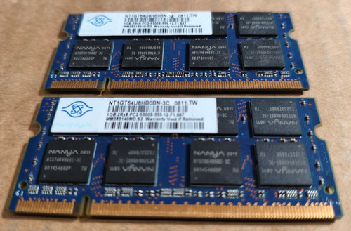 Memoire ram dimm 2 x - so-dimm,