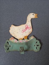 ANCIEN PORTE TORCHON FORME OIE MÉTAL 18 CM X 15 CM