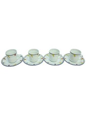 Soucoupe tasse Richard Ginori/lot de 4/blanc/richard ginori/clipper/drapeau