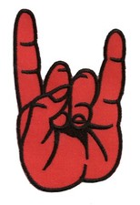 Écusson patche Metal horns