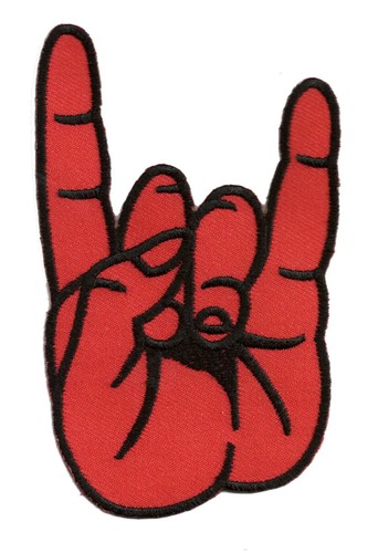 écusson patche metal horns - Écusson,