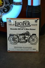 Plaque émaillée LUCIFER moto enamel sign emailschild