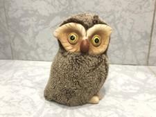 Tirelire hibou collection 15 cm - Poils et terre cuite