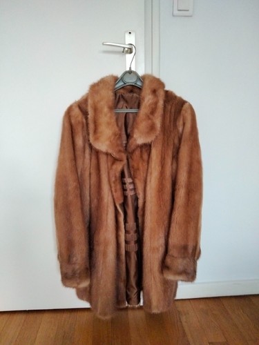 Veste fourrure vison toque - veste,