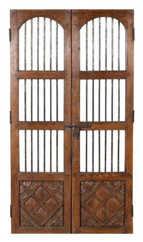 Portail ancien bois teck - portail,