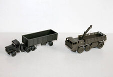 ROCO MINITANK HO, Z-230 FAUN WRECK TRUCK GRUE TREUIL CABESTAN + CAMION TOMBEREAU