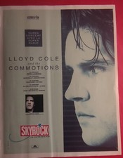 PUBLICITE DE PRESSE: LLOYD COLE and the COMMOTIONS en CONCERT  en France 1988