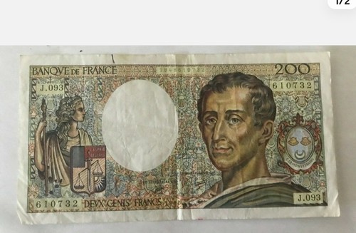 Billet franc ancien 200 - franc,