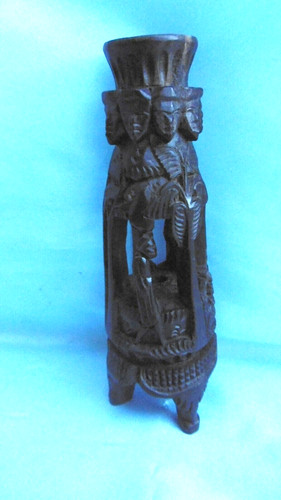 Sculpture personnages ebene - sculpture, en