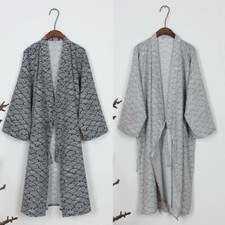 Peignoir Robe en Coton Chemise de Nuit Décontracté Kimono Pyjama Japonaise
