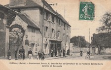 77 CPA CHÂTENAY Restaurant GOUZY 8 Grande Rue