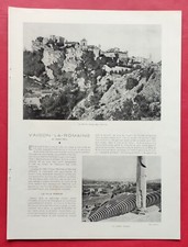 VAISON LA ROMAINE  par André MEVIL illustrations de Loÿs PRAT 1938 4 pages
