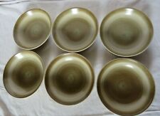   6 ASSIETTES CALOTTES GRES FAIENCE DE LONGCHAMPS PARTIE DE SERVICE EN VENTE.