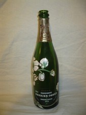 🍾 Ancienne BOUTEILLE de CHAMPAGNE ÉMAILLÉE PERRIER-JOUËT 1973 BELLE ÉPOQUE VIDE