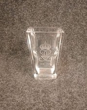 Vase Cristal Gravé Gustave V De Suède Daté 1938 Cristal Orrefors