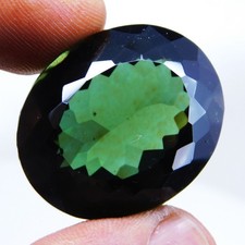 Pierre précieuse en vrac certifiée tourmaline verte naturelle 62,10 ct