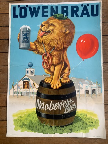 Affiche biere lowenbrau - ,