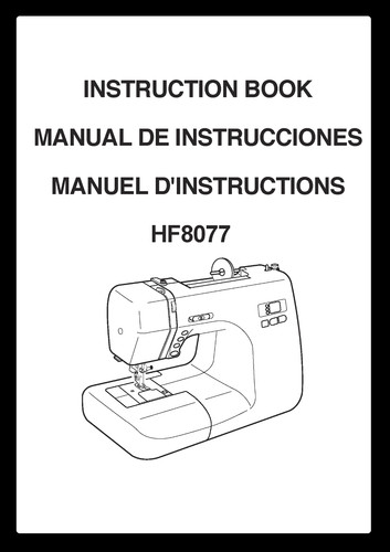 Janome 8077 instruction - hf,