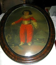 ANTIQUE FOLK ART WOOD GLASS