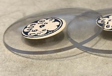 lot de 3 verres minéraux anciens pour montre ancienne, de poche, 353 à 400