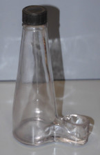 -ANCIEN ABREUVOIR pour CAGE à OISEAUX en VERRE BOUCHON BAKELITE COLLECTION   D