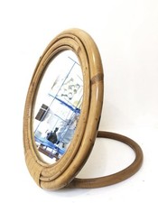 Miroir coiffeuse rotin, 1970