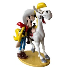 Figurine de collection Pixi Lucky Luke riant avec Jolly Jumper 5449 (2021)