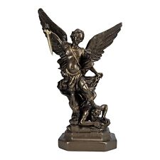 Saint Michel Archange vaincu Lucifer statue grecque sculpture couleur bronze