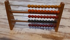 Ancien boulier en bois d'écolier jouet Marque SIO (Hollande)