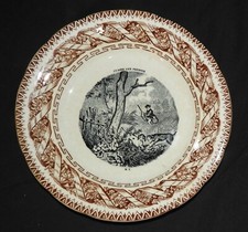 Assiette parlante vers 1890