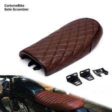 Selle plate carreau marron