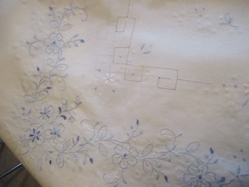 Nappe ancienne coton - nappe, en