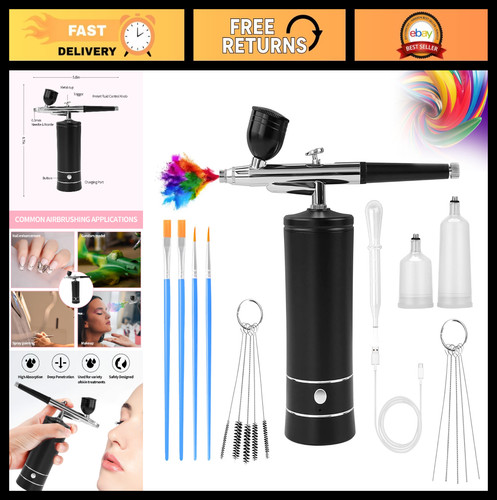 Wireless airbrush kit with - airbrush,