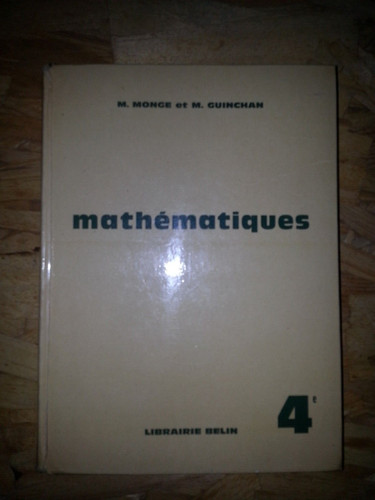 Mathématiques 4ème monge - mathématiques,