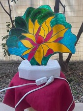 Vitrail lampe bromelia