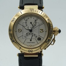 Montre Homme Cartier Pasha Réserve Gmt Automatique 38Mm 18K 750 Or Vintage 2395