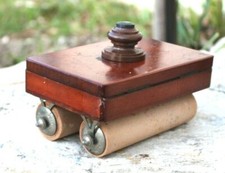 ancien rare rouleau presse buvard breveté s.g.d.g.  ( écriture )