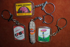 Porte-clés LOT 4 Cochon Kawaï charcuterie Saucisson 3D DOR OLIDA CABY Fouilloux