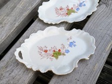 2 petits plateaux en porcelaine fine de Limoges fin XIXÈME Jean POUYAT / JPL...