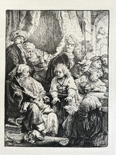 Van rijn rembrandt - gravure, eau