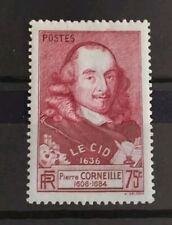 Timbre France N° 335 Le Cid Pierre Corneille Neuf** 1937