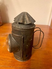 Ancienne Lampe Lanterne Pétrole De Police Anglaise Bull's Eyes 19e Tbe