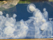 EMAIL de LIMOGES pâte sur pâte ancien LE CHRISTdonnant la COMMUNION CHAUFRIASSE