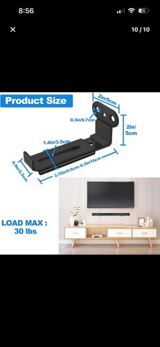 Soundbar wall mount - mount,all, metal