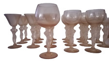 21 verres cocktail vin champagne CRISTAL BAYEL modèle Bacchus Vénus pied femme